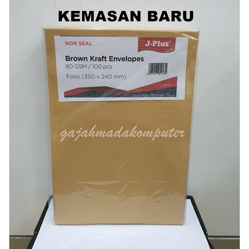 

Amplop Kertas Coklat Samson D merk J Plus uk Folio F4 isi 100pcs