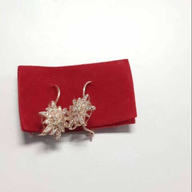 Anting gantung bintang laut berlian asli