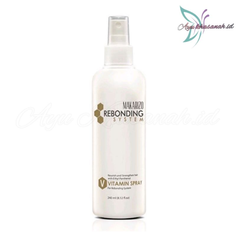Makarizo Rebonding System Vitamin Spray 240ml Untuk Rambut Proses Smoothing Pelurusan / vitamin spra
