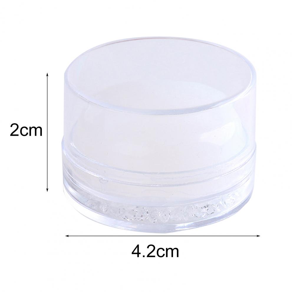 1 Pc Professional  Portable Multifunctional Clear Soft Silicone French Print Template Transfer DIY Nail Stamp