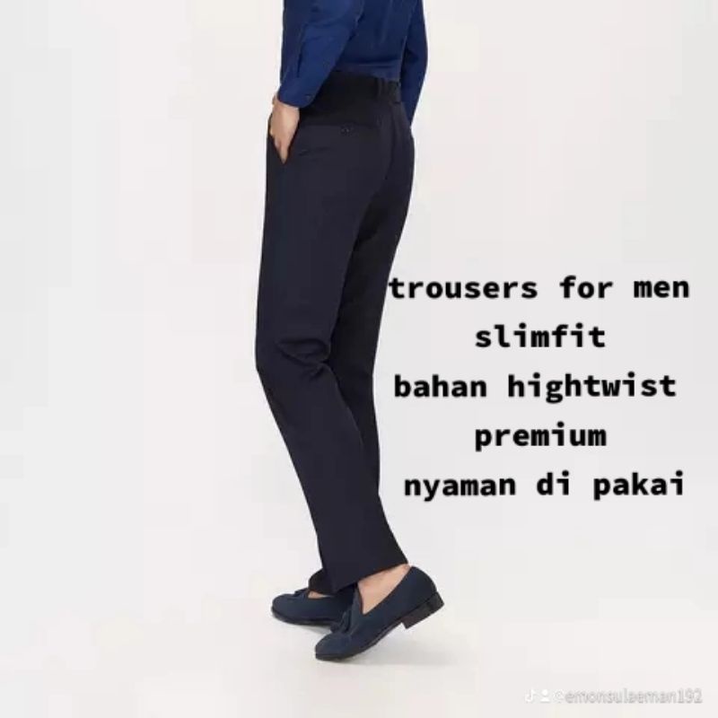 Celana Kerja Kantor Casual Slimfit Pria korean style Men's Trousers Slim Fit Bahan Original Premium Ankle Pants Exclusif  Berkualitas dan Murah  Celana Sirwal Remaja Abg