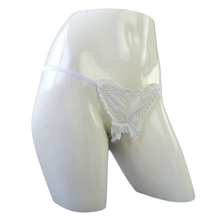 (COD) G String Wanita bordir kupu-kupu transparan Open Lace Sexy Thong c176
