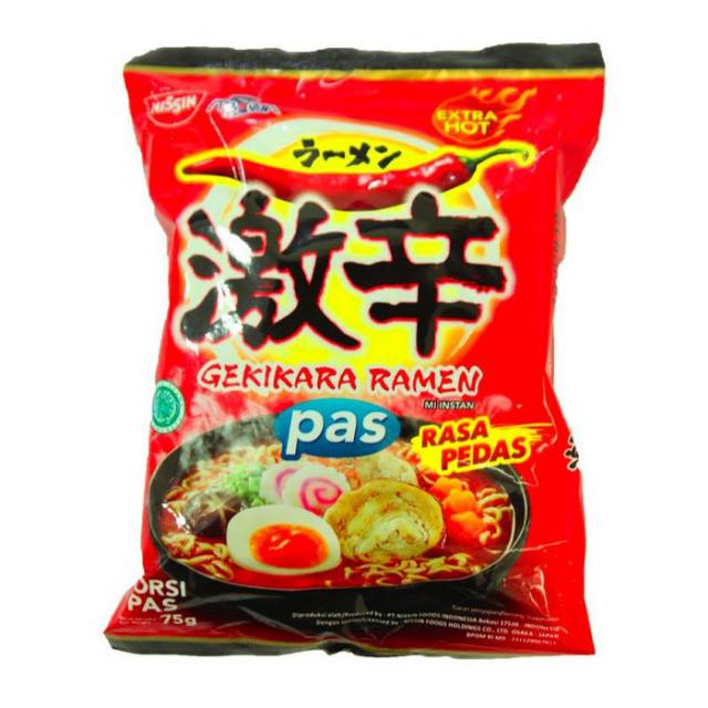

Mie Ramen Instan Pedas - 4pcs Nissin Gekikara Hot Spicy Ramen - 300gr
