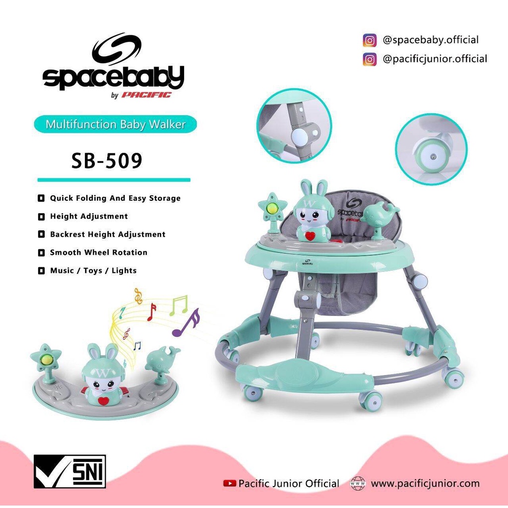 Baby Walker Space Baby SB 513 509 kereta belajar berjalan bayi