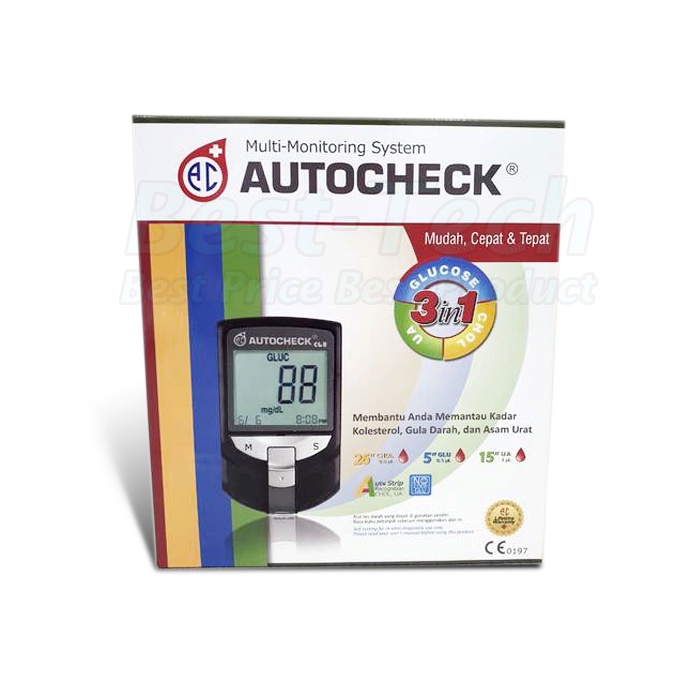 Alat Cek Gula Darah Kolesterol Asam Urat / Autocheck GCU 3in1 / Alat Tes Darah