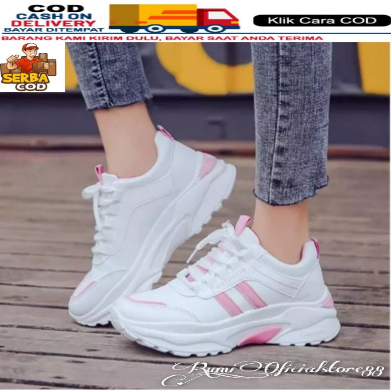 TmO - 8.8 Sale Sepatu wanita fashion sneakers korea Fashion Two/sepatu wanita sneakers tali kekinian dan trendy bisa cod size 37-40