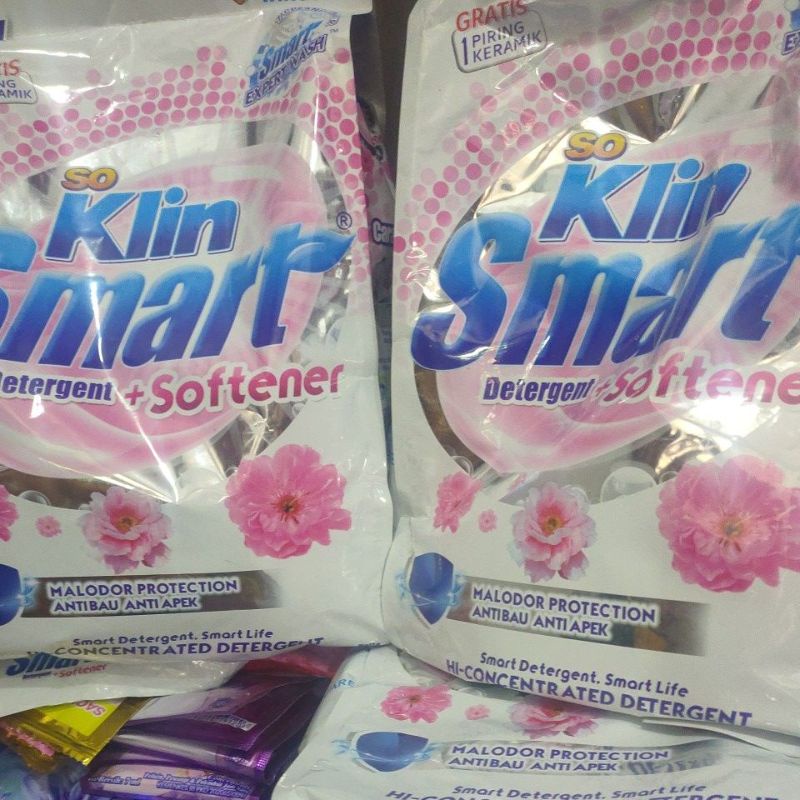 soklin smart deterjen bubuk gratis piring
