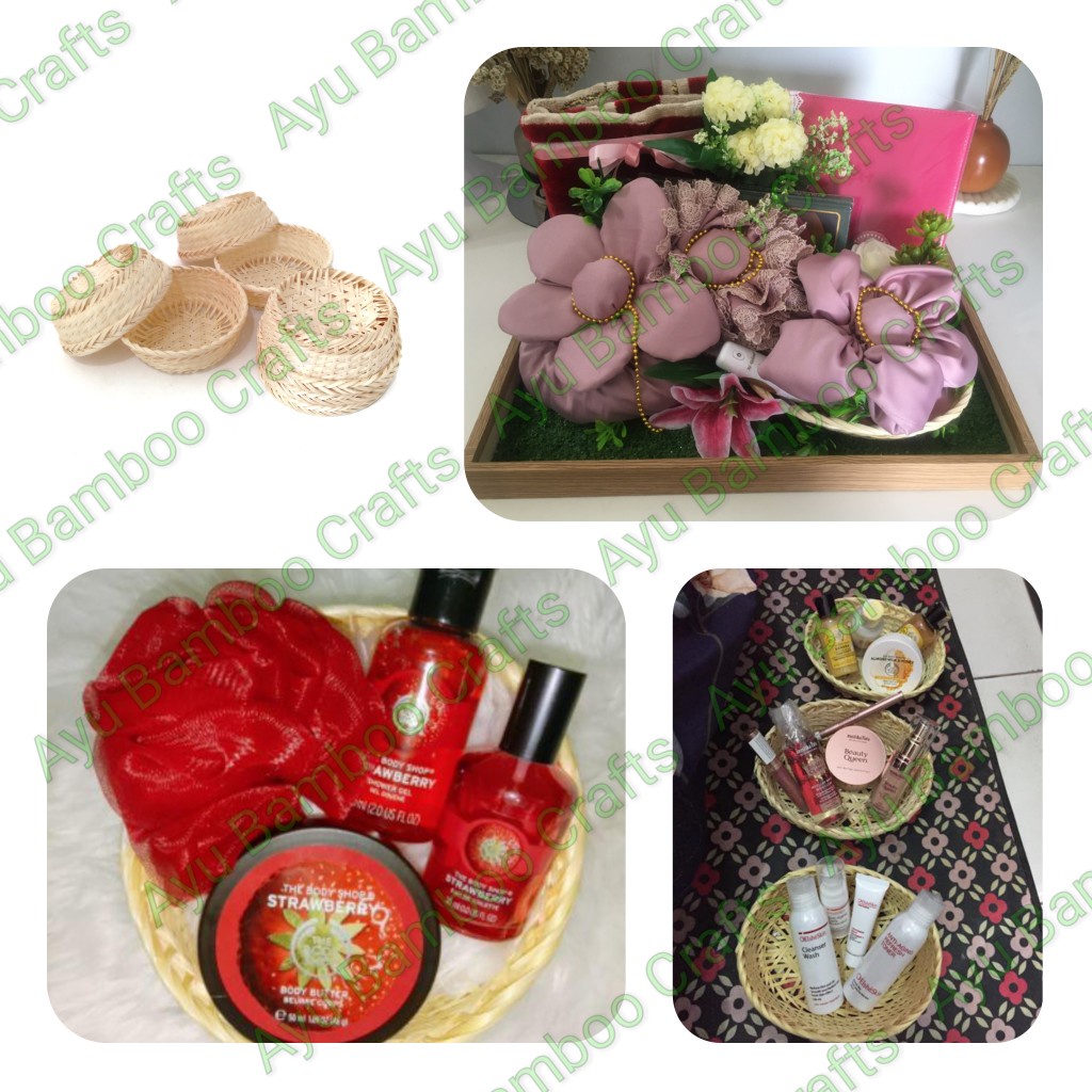 

Kerajinan Bambu Keranjang Snack Kiring Bulat Diameter 18 cm Uniik Banget