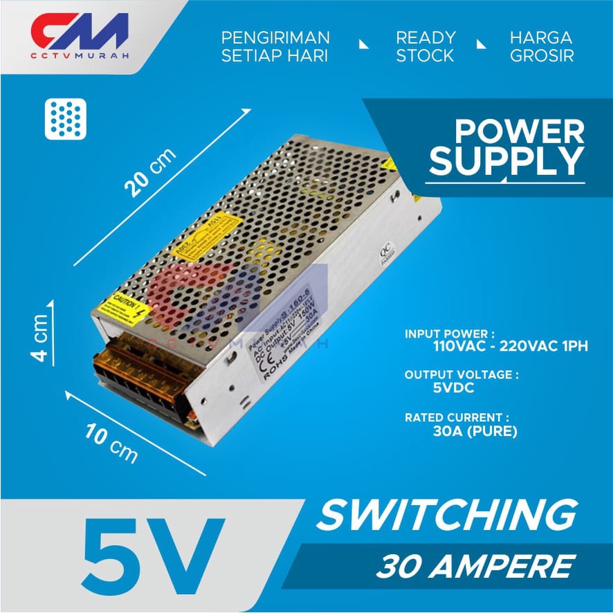 POWER SUPPLY 5V/30A || Type S-150-5 || POWER SUPPLY SWITCHING