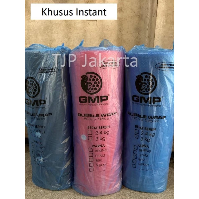 

Bubble Wrap Warna Hitam / Biru / Merah
