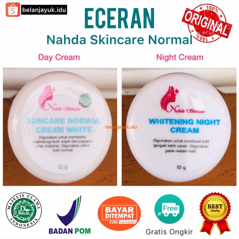 Eceran Nahda Skincare Normal (Night cream normal / Day cream normal)