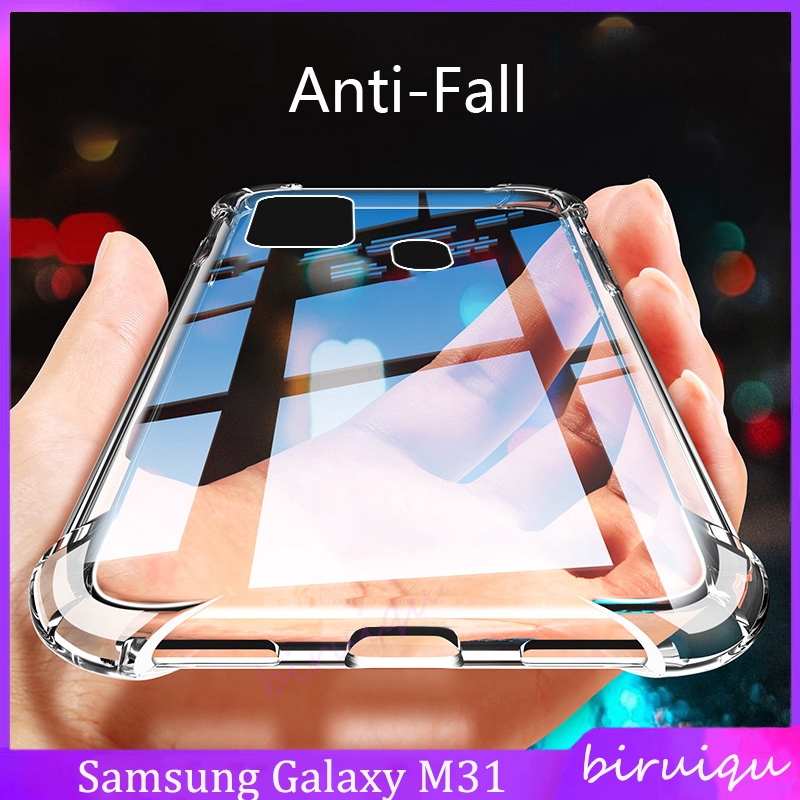 Samsung Galaxy M31 Soft Case Transparent With Bumper Cushions Phone Case Shockproof Shopee Indonesia