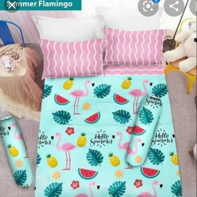 Sprei Vito Sumer flamingo 160x200