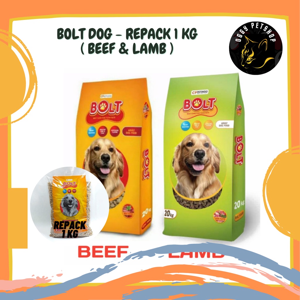 Makanan Anjing BOLT DOG Kemasan 1kg Dog Food