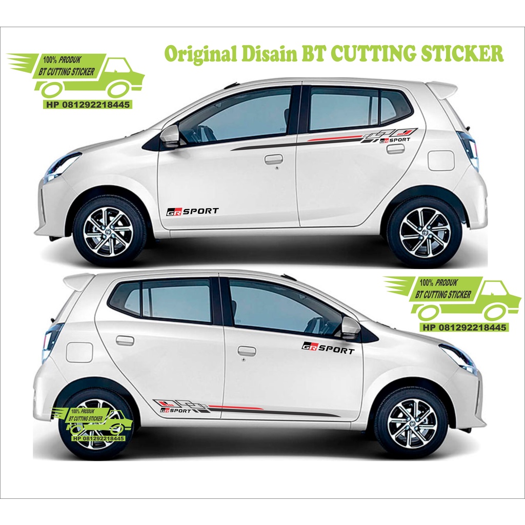 Sticker mobil agya gr sport / sticker toyota gazoo racing / sticker gr sport / sticker toyota agya