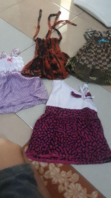 Daster Batik Anak Lengan Tali, Dress Cheribell, Dress Anak Kekinian Grosir Batik Murah