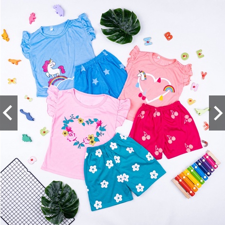 SETELAN ANAK RUFFLE / SET BAJU ANAK CEWEK USIA 1- 8 TAHUN WONDERFUL EDITION