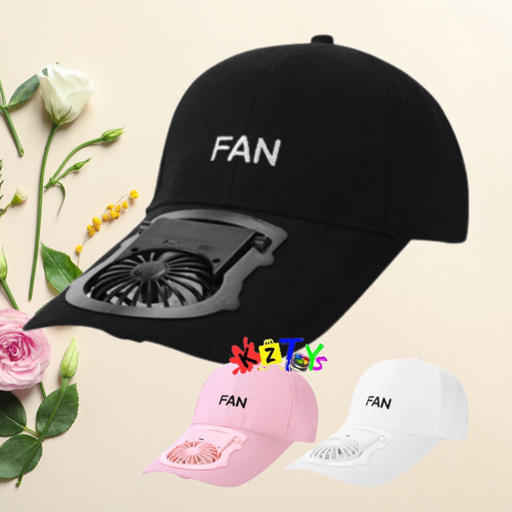 Fashion Traveling TOPI KIPAS ANGIN  TOPI KIPAS TIK TOK USB MINI, Cap With Minifan, USB Charger