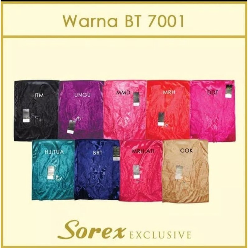 Baju tidur wanita satin sorex BT 7001  Exlusive satin sorex