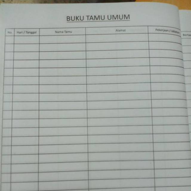 Harga Contoh Buku Tamu Pernikahan Unik Format Buku Tamu Kantor - Gambaran