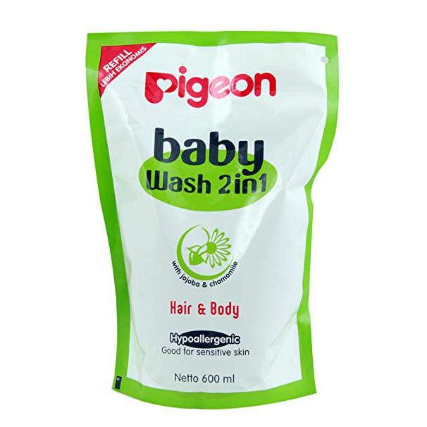 PIGEON  MURAH SABUN CAIR BAYI / BABY WASH / SHAMPOO 600ML  REFILL BABY BATH / LIQUID SOAP 350ML