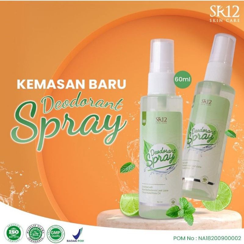 Deodorant Spray SR12 KEMASAN TERBARU