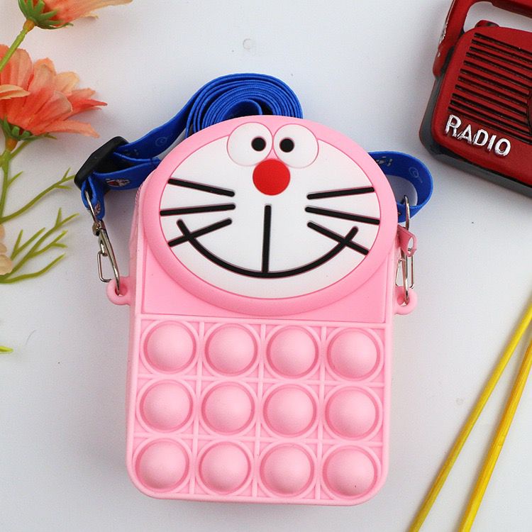 TASHAPPY EL 4530 Tas SELEMPANG Pop It Anak Cewek Doraemon Macam warna Talpan model korea supplier tas import