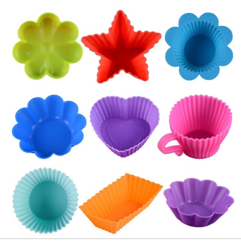 Cetakan Silikon Cupcake Muffin Jelly Puding Coklat  Bekal Bento / Silicone Cup