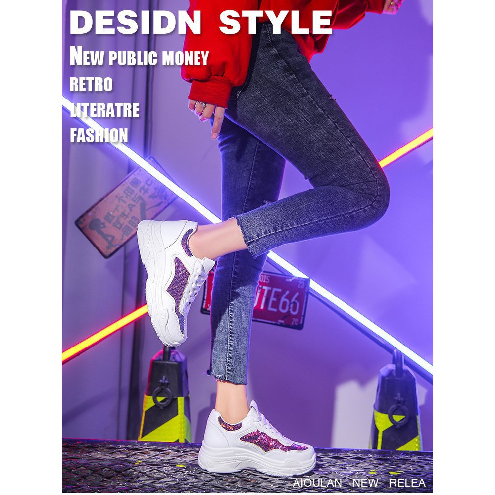 Sepatu Sneakers Wanita Import Sepatu Olahraga Wanita Sneaker putih cewek SP-023