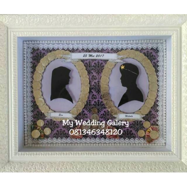 Mahar siluet koin tanpa frame