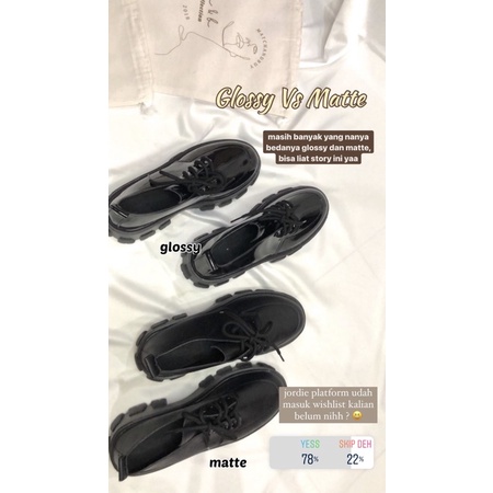 [PO] Jordie Platform Loafers | sepatu docmart oxford hitam black matte glossy import gaya korea students kekinian