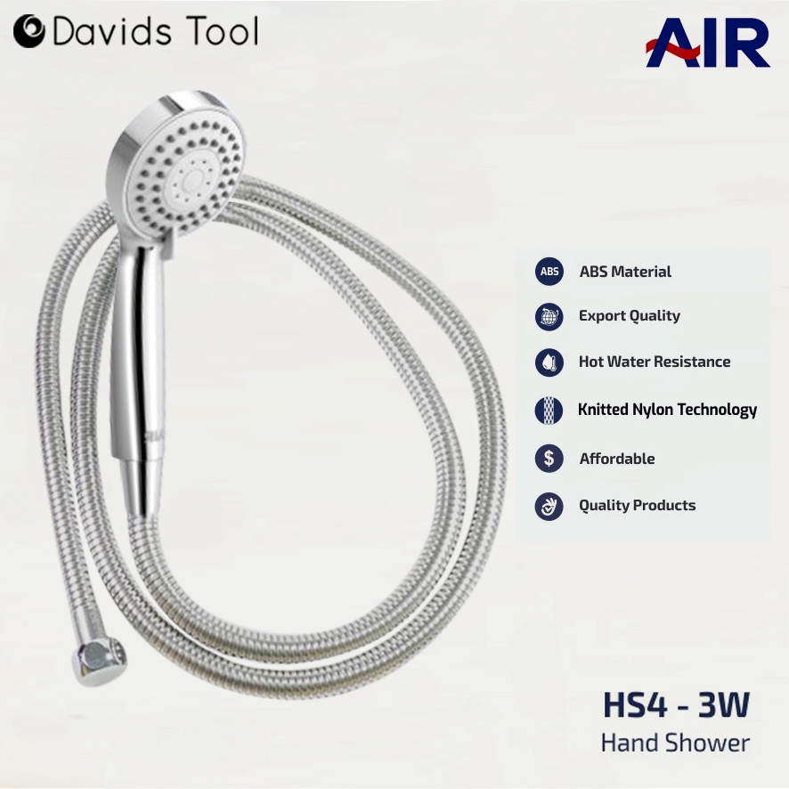 Kepala Hand Shower Set Kamar Mandi Head Sower AIR  Chrome HS4-3W