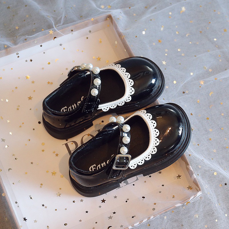 littlekiddoss SH2243 Sepatu Flatshoes Pantofel Anak Perempuan Import Sepatu Flat Mutiara Sepatu Pesta Glossy Sepatu Natal