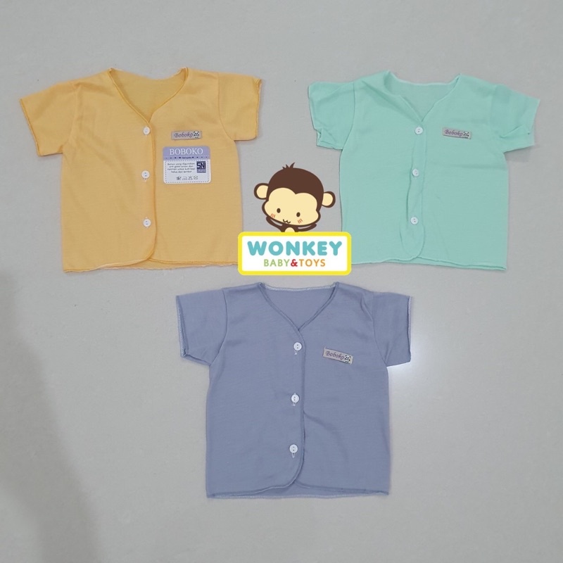 Baju Bayi Newborn Pastel Gradasi / Baju Bayi Panjang / Baju Bayi Pendek / Baju Bayi Kutung / Buntung 0-3 Bulan Boboko / Andreatex-Pendek PSTL BOY 1pcs