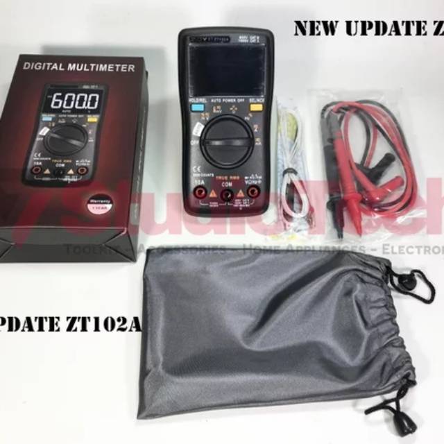 ZOTEK ZT102A Mini 6000 Counts Digital Multimeter AC / DC Voltage Voltmeter Pengukur Arus Listrik