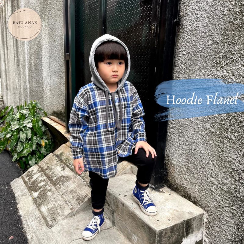 HOODIE by Qinthakids - Jaket Hoodie Flanel Anak Laki Laki Perempuan Cowok Cewek