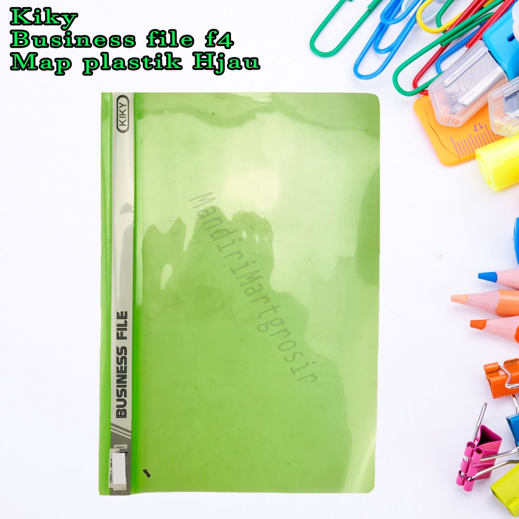 Kiky * Business file f4 *  Map plastik * hijau