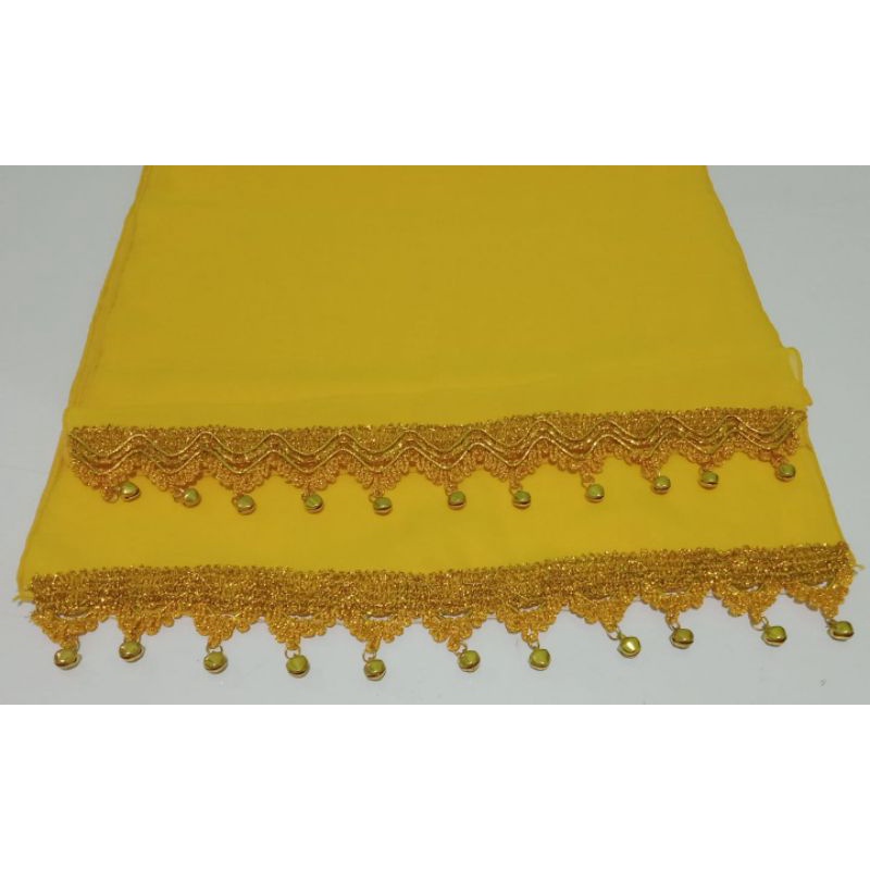 Sampur Tari / Selendang Tari Renda Lonceng-Kuning