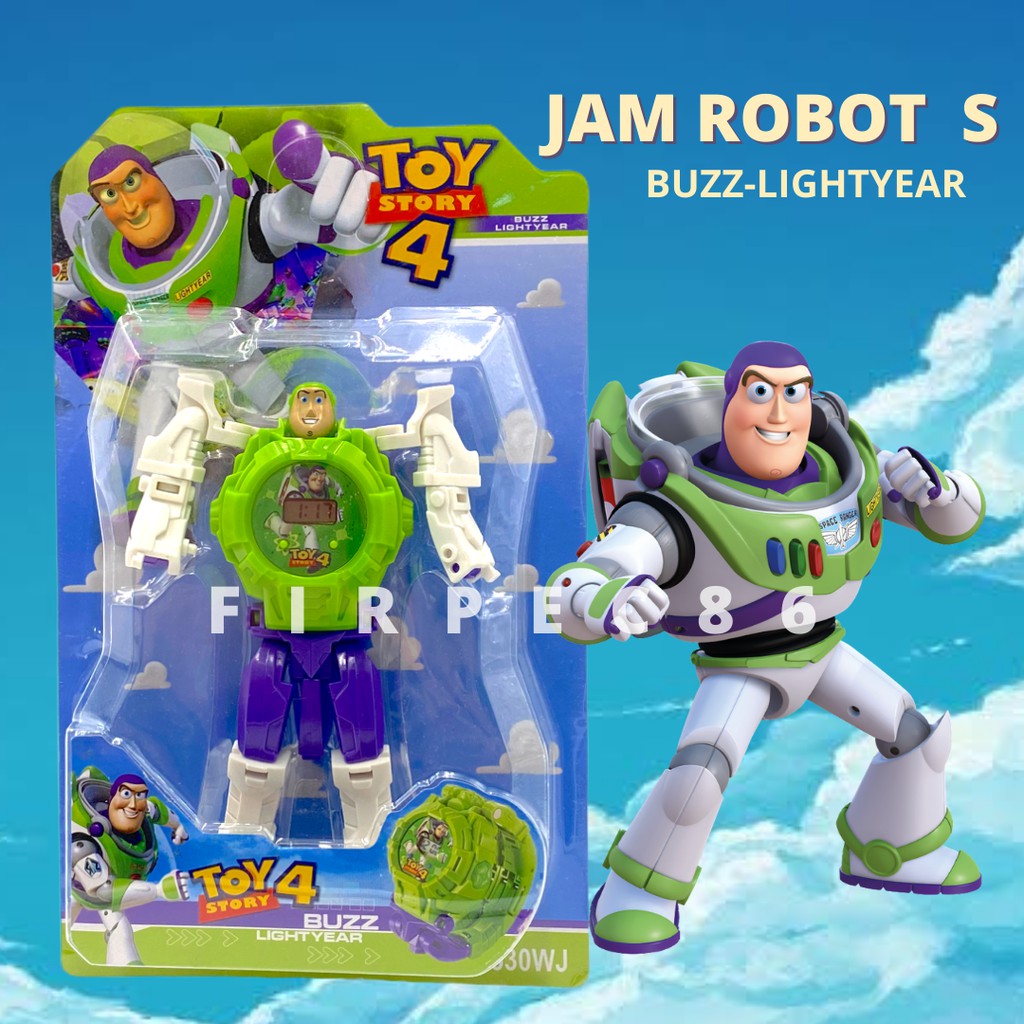 F86 Jam Tangan Anak Robot Transformers Bentuk Robot Mode Super-Hero Karakter Digital Grosir Murah