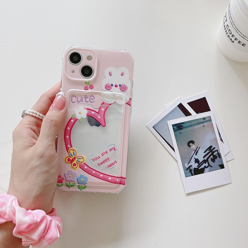 Soft Case Hp Gambar Kartun Kelinci Untuk iPhone 12 / 13pro / MAX / 11 / X / XR / XS MAX / 7 / 8plus