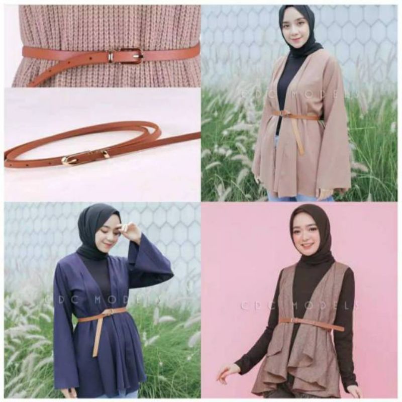 Ikat Pinggang Belt Gamis Wanita Eksklusif Bahan Kulit Sintetis