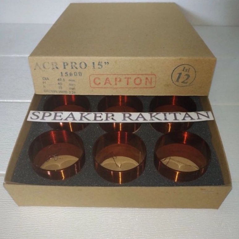 Spul spool voice coil speaker 15 inch ACR Pro 15600 (49,5mm) .1box