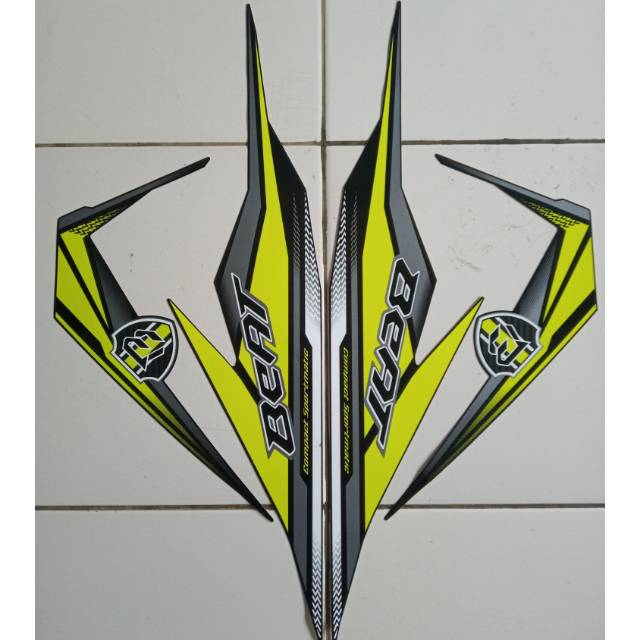 stiker striping honda beat cbs 2019 hitam hijau