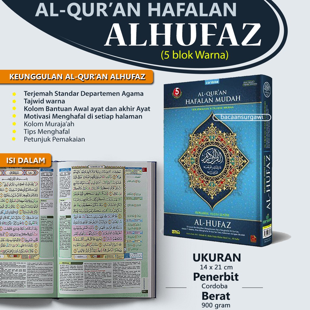 Al-Qur'an Al Hufaz (Al-Qur'an Hafalan Mudah Penerbit cordoba)