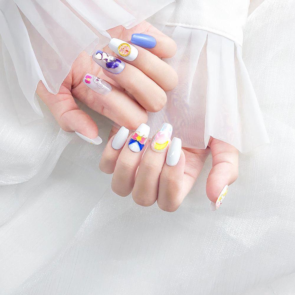 NEEDWAY Needway Sailor Moon Stiker Kuku Ultra-Tipis Tahan Air Kartun Aplikasi DIY Nail Art Dekorasi