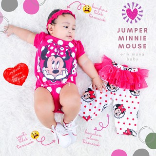 Baju bayi murah jumper bayi + celana motif mickey mouse