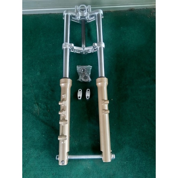 Shock Depan Ninja pnp Ori Honda Lanang Double Raiser shock depan ninja Merk MOS pnp Cb, Gl, mp, tige