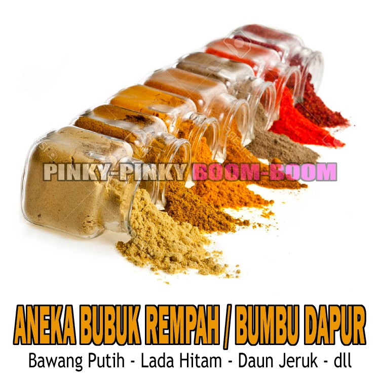 Bubuk Rempah Bumbu Dapur Bawang Putih Lada Hitam Daun Jeruk