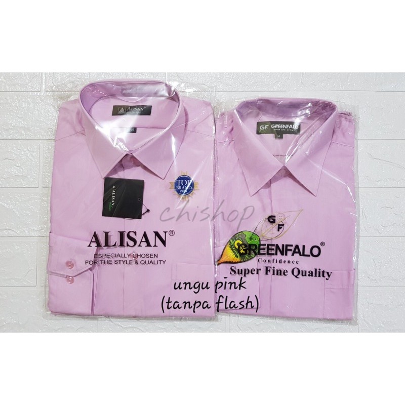 KEMEJA LENGAN PANJANG GREENFALO / ALISAN WARNA LILAC / UNGU PINK