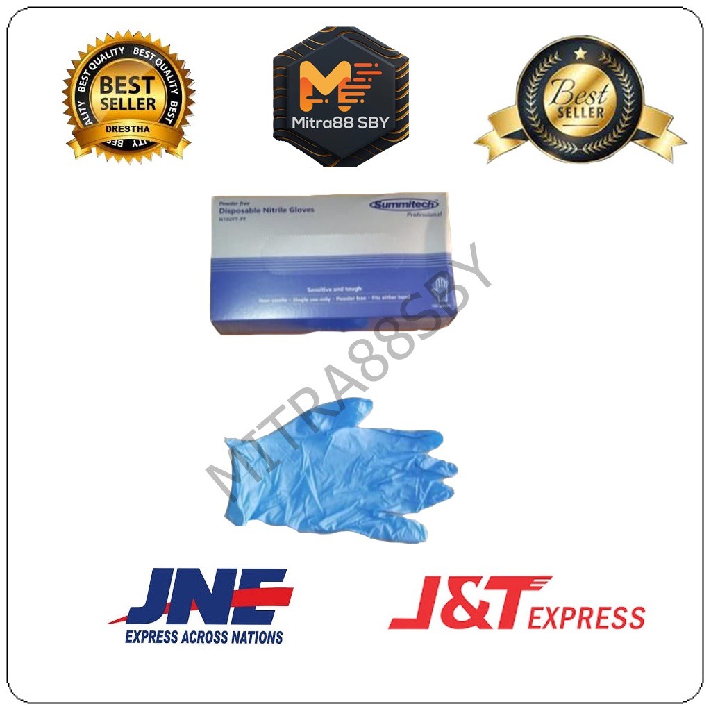 Mitra88sby Sarung tangan latex nitril medis / Safe glove latex / Latex exmination glove